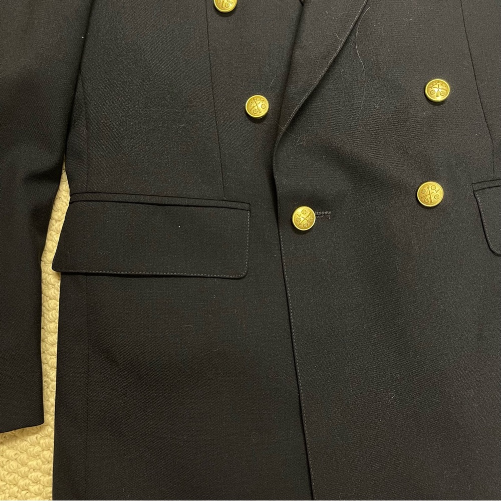 Black double breasted blazer size 36R mens - Picture 3 of 9
